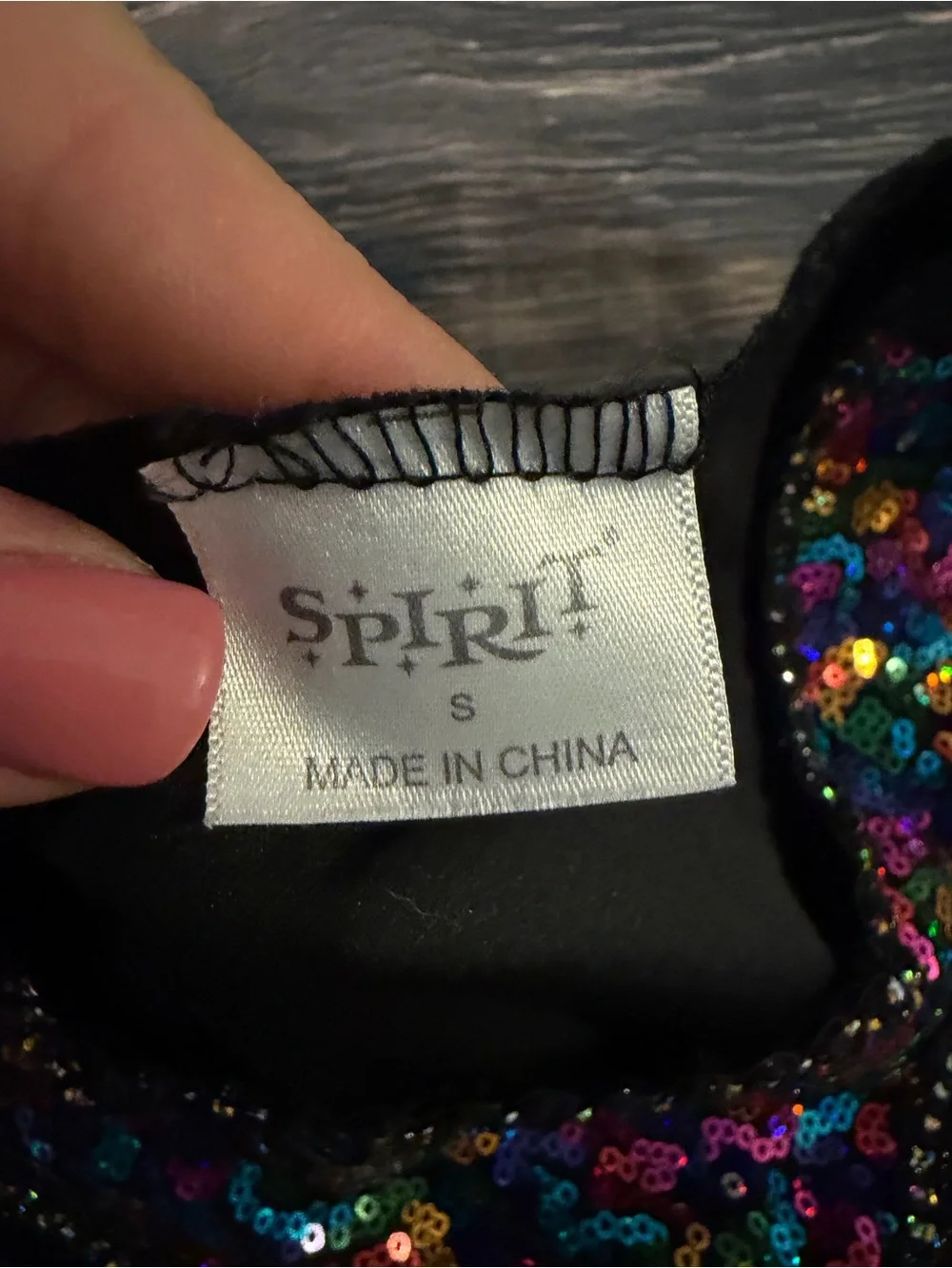 Spirit Black Multicolor Sequin Witch Dress